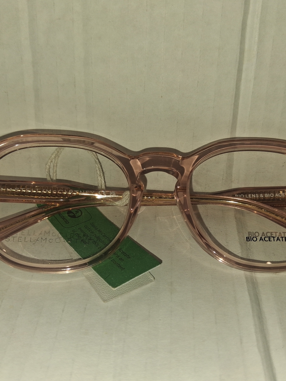 Stella McCartney Transparent Pink Round Optical Frames